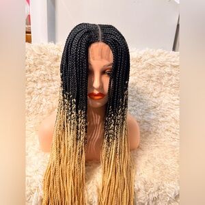 Black and Blonde Ombre Braided Wig